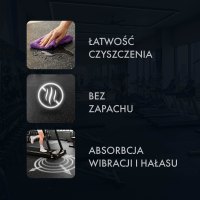 Gumová fitness podlaha POS25 černá / bílá - 2. jakost