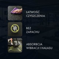 Gumová fitness podlaha AbiFloor POS35 černá / žlutá - 2. jakost