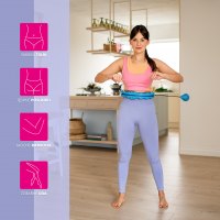 Masážní hula hoop FH01 se závažím modrá