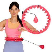 Masážní hula hoop FH01 se závažím červená