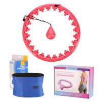 Masážní hula hoop FH01 se závažím červená