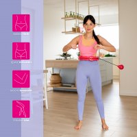 Masážní hula hoop FH01 se závažím červená
