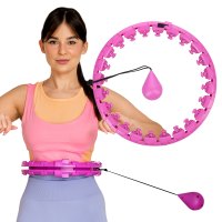 Masážní hula hoop FH01 se závažím fialová