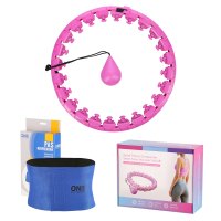 Masážní hula hoop FH01 se závažím fialová