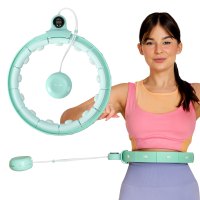 Masážní hula hoop FH02 se závažím a počítadlem zelená