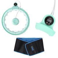Masážní hula hoop FH02 se závažím a počítadlem zelená