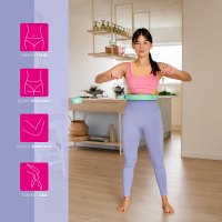 Masážní hula hoop FH02 se závažím a počítadlem zelená