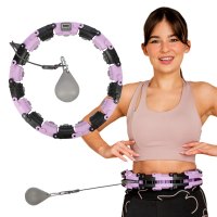 Masážní hula hoop FH03 se závažím a počítadlem fialovo-černá