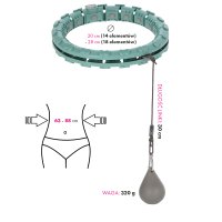 Masážní hula hoop FH03 se závažím a počítadlem zelená